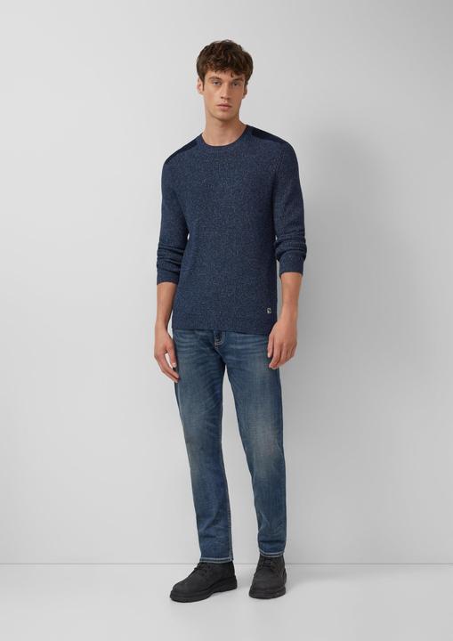 Produktbild s.Oliver Strickpullover Pullover aus Moulinégarn mit Schultereinsätzen (M)