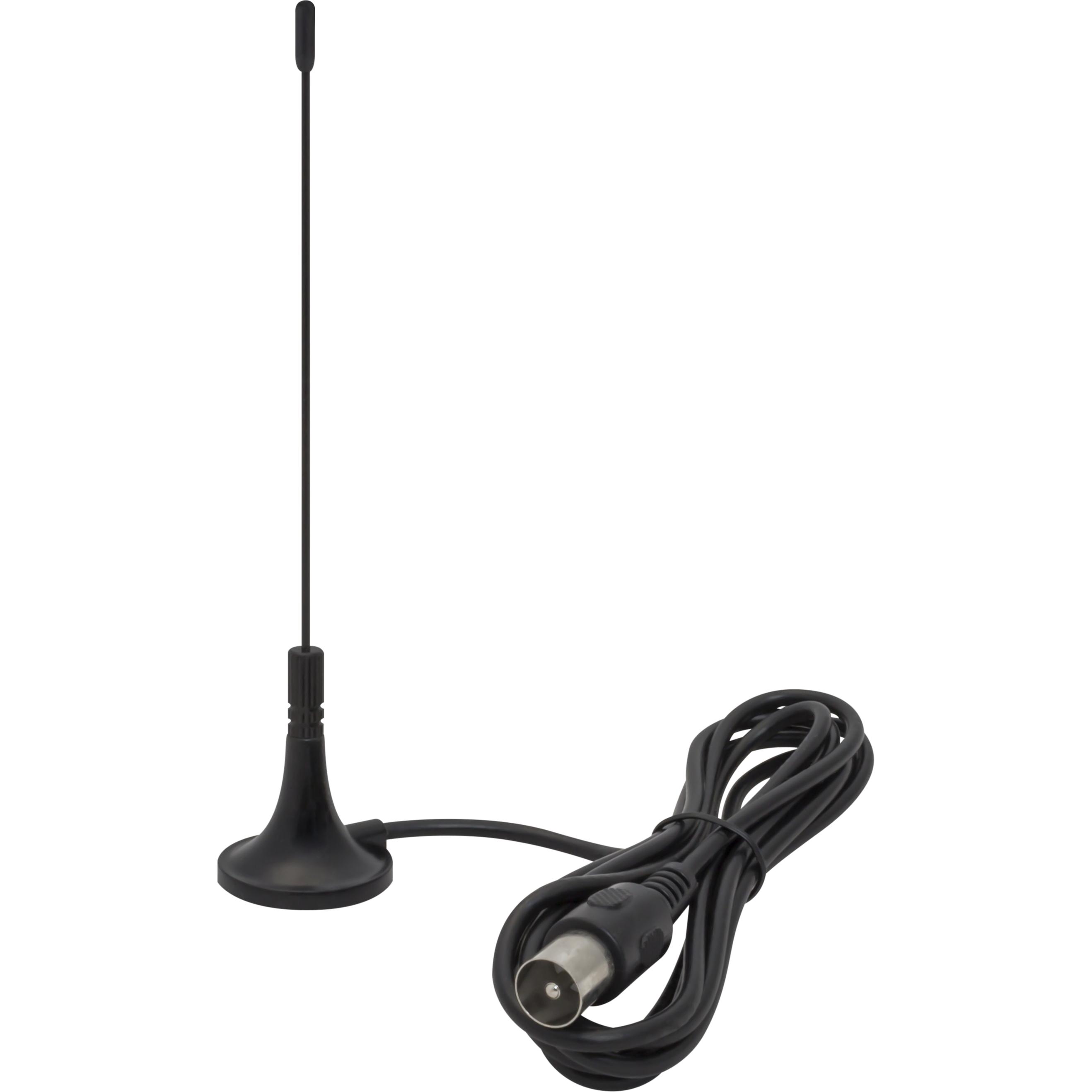 Berrybase Antenna passiva DVB-T2 a stilo con base magnetica (Antenna interna, DVB-T / -T2), Parabola + Antenna, Nero
