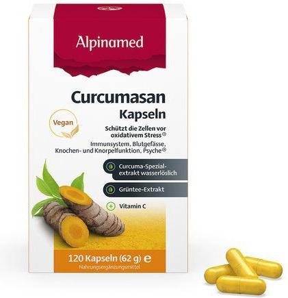 Actual product image Alpinamed Curcumasan Capsules (120 Piece, Capsules, 100 g)