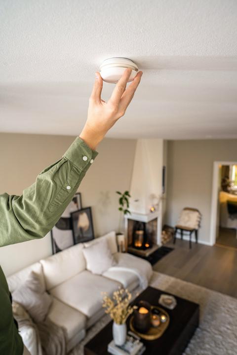 Actual product image Housegard Smoke Alarm Pebble Link Wireless Interconnected, 2-pack