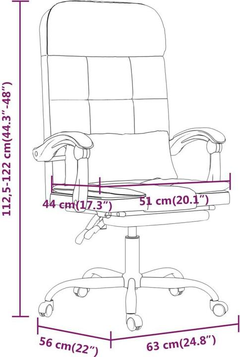 Image du produit vidaXL Massage-Bürostuhl (46.50 - 56 cm)