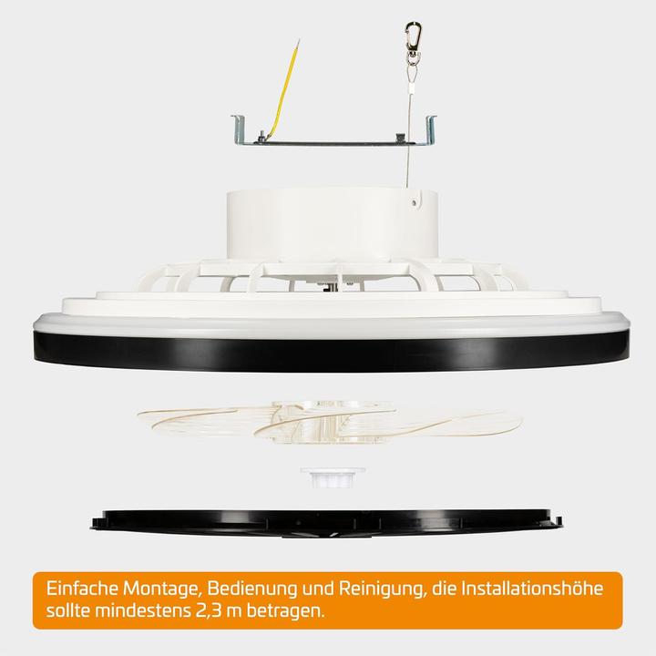 Produktbild Proventa Deckenventilator mit dimmbarer LED-Leuchte