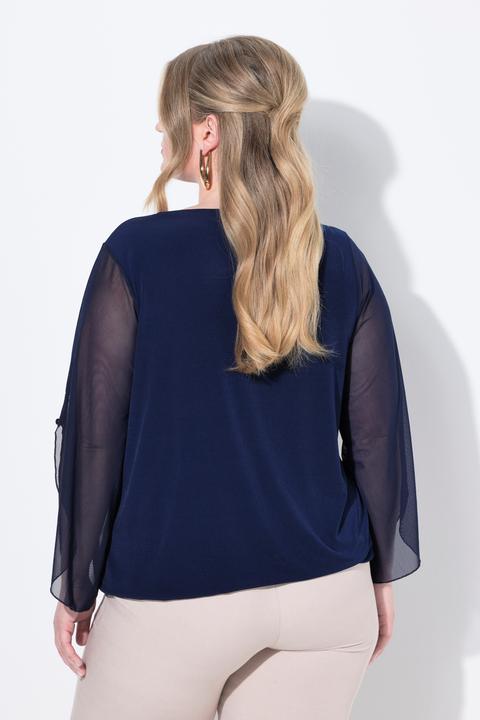 Immagine prodotto Miamoda Bluse, 3/4-Mesh-Ärmel mit Schlitz (60)