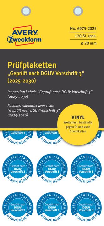 Produktbild Avery Prüfplaketten