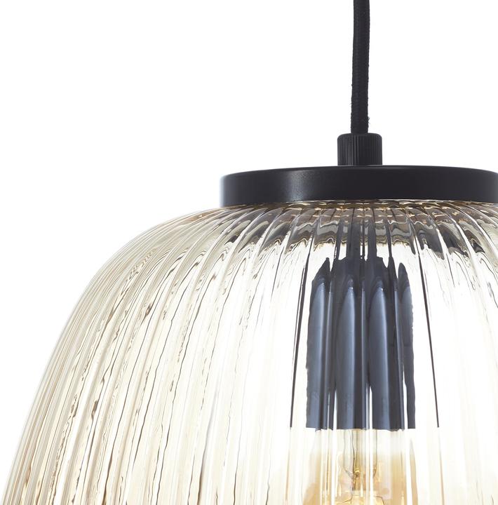 Image du produit Brilliant Suspension Kaizen 25cm ambre-ambre/noir mat (E27)