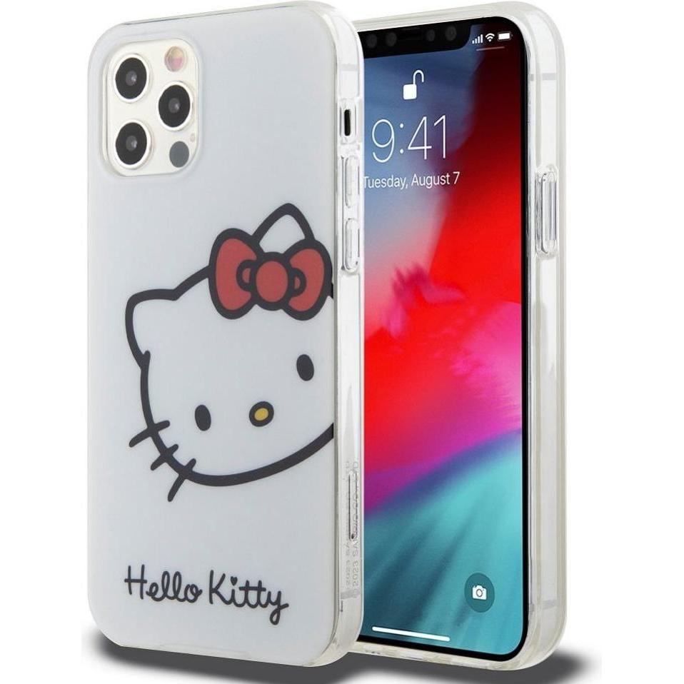 Hello Kitty IML Head Logo Cover Hülle für iPhone 12/12 Pro - Weiss (Apple iPhone 12), Smartphone Hülle, Weiss