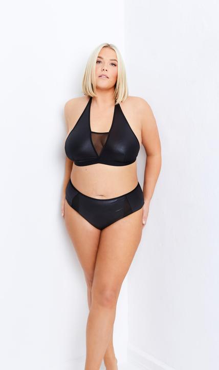 Produktbild Ulla Popken Bustier, Mesh-Einsatz, Wetlook (54 B)