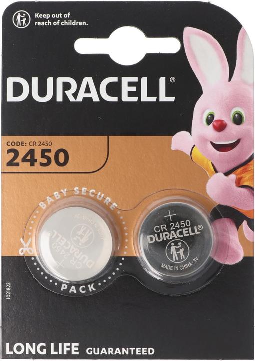 Actual product image Duracell Battery Lithium, button cell, CR2450, 3V (2 pcs., CR2450, 620 mAh)