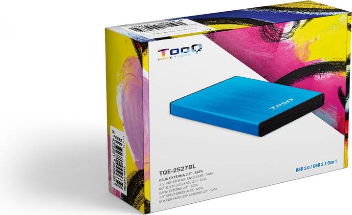 Produktbild Tooq Technology TQE-2527BL Speicherlaufwerksgehäuse HDD-Gehäuse Schwarz (2.5")