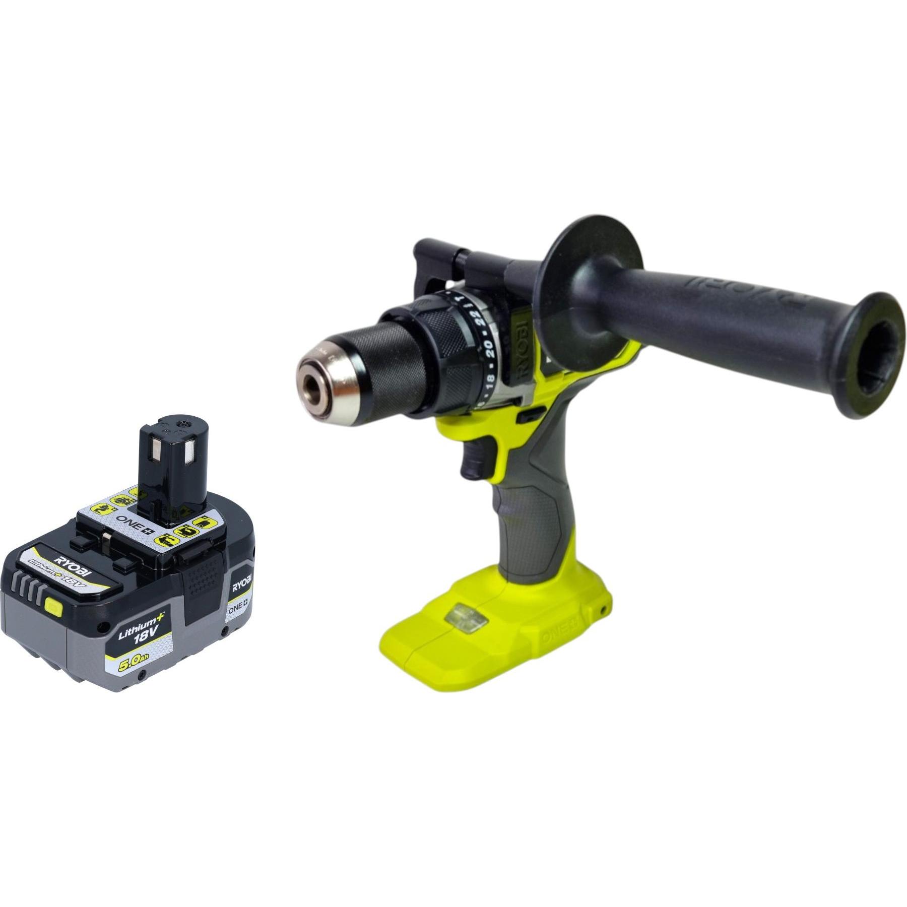 Ryobi, Trapano + Avvitatore a batteria, RPD18BL2-0 Akku Schlagbohrschrauber 18 V 95 Nm Brushless + 1x Akku 5,0 Ah - ohne Ladegerät
