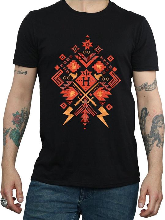 Actual product image Mens Christmas Fair Isle T-Shirt (3XL)