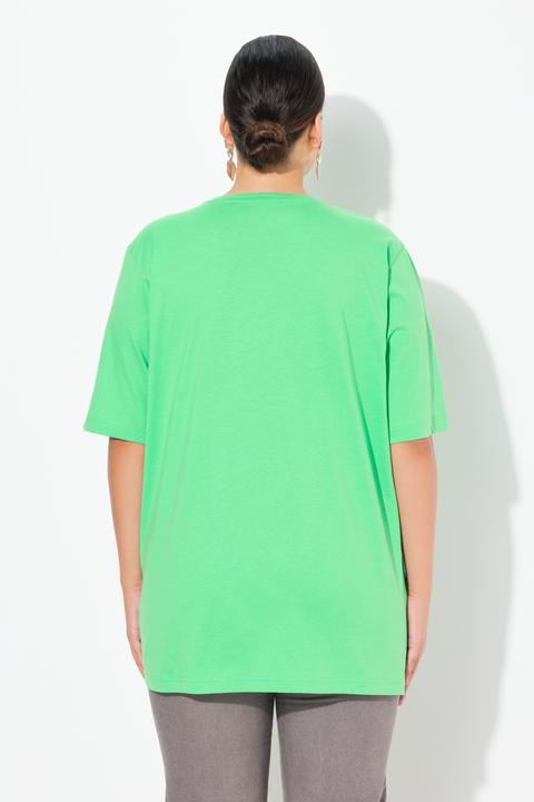 Actual product image Ulla Popken Basic Round Neck Short Sleeve Relaxed Fit Tee (50, 52)