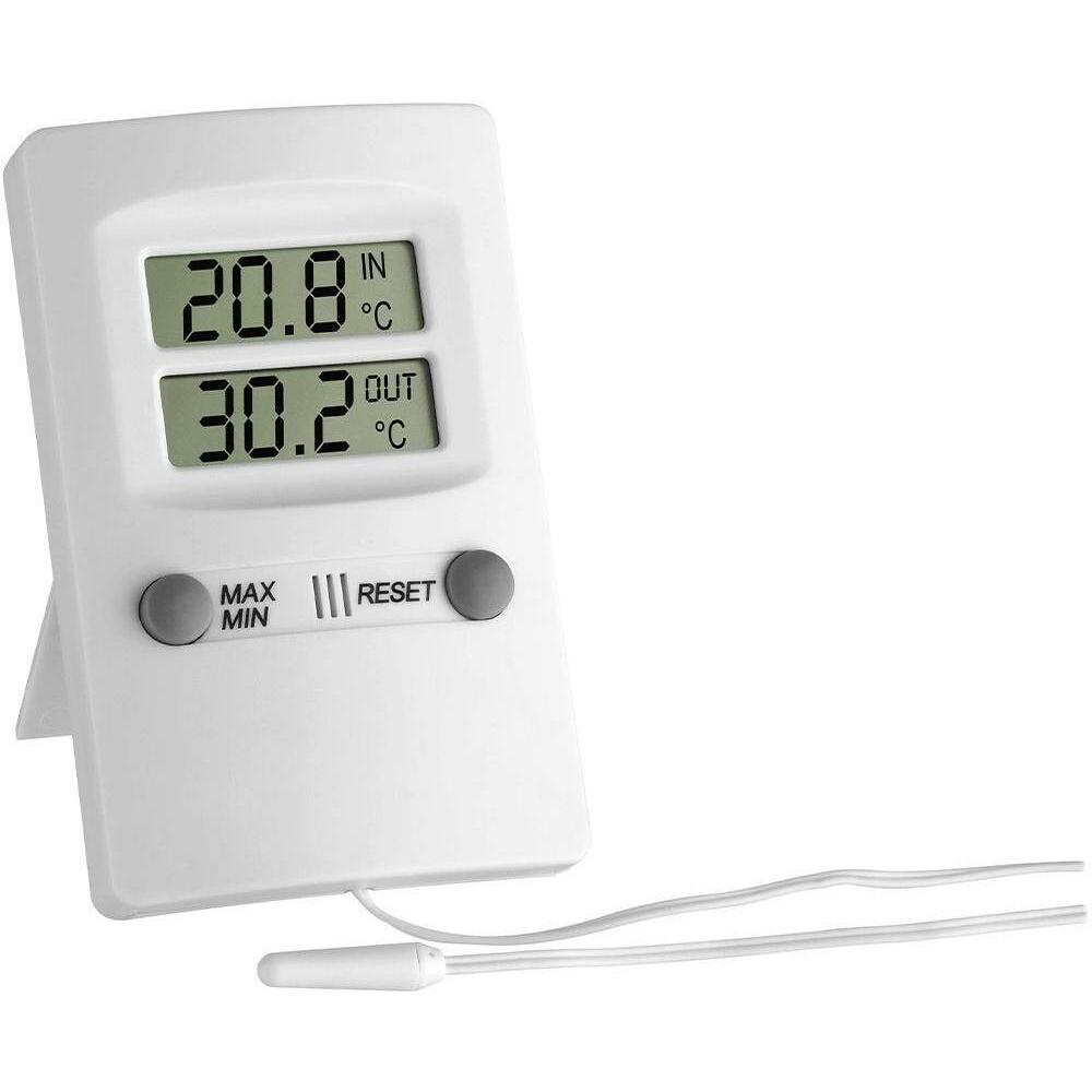 TFA Thermometer Maxi-Mini digital, Thermometer + Hygrometer, Weiss