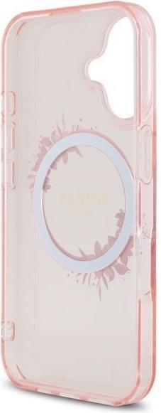Produktbild Guess GUHMP16SHFWFCP iPhone 16 6.1" różowy/pink hardcase IML Flowers Wreath MagSafe (Apple iPhone 16)