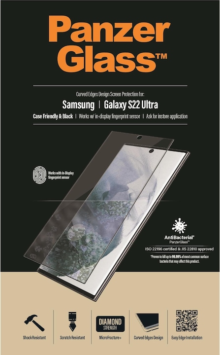 Actual product image PanzerGlass Case Friendly (1 Piece, Samsung Galaxy S22 Ultra)