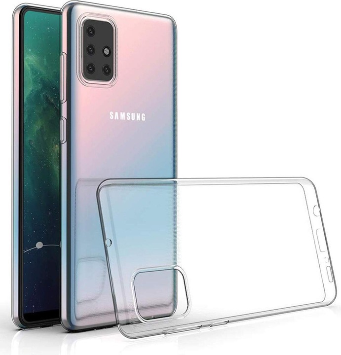 Produktbild König Design Handyhülle für Samsung Galaxy A71 Schutzcase Backcover Bumper Etuis Transparent (Samsung Galaxy A71)