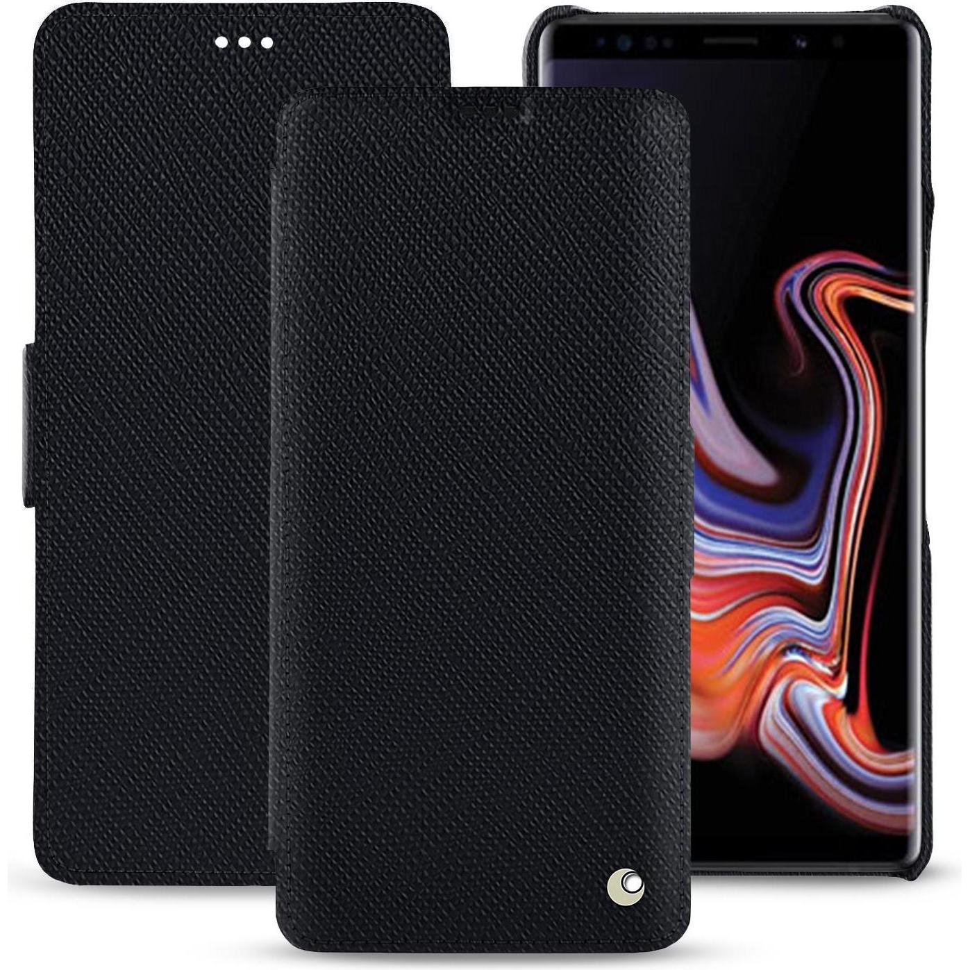Noreve Lederschutzhülle horizontal (Samsung Galaxy Note 9), Smartphone Hülle, Schwarz