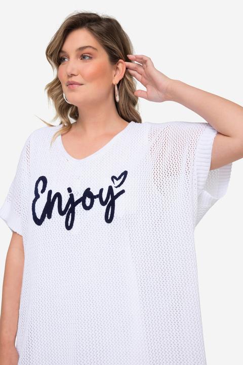 Produktbild Miamoda Pullover, oversized, Ajourstrick, ENJOY, V-Ausschnitt (50)