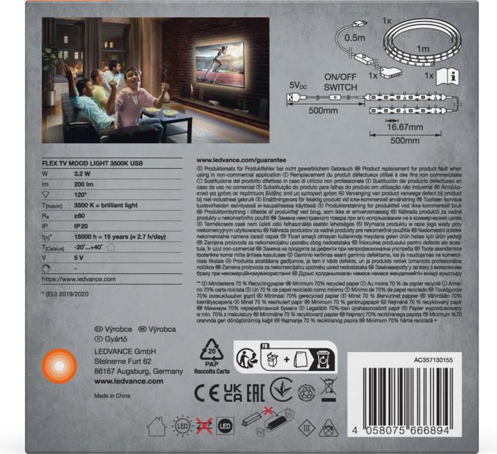 Actual product image Ledvance Flex TV Mood Light (Neutral White, 150 cm, Indoor)