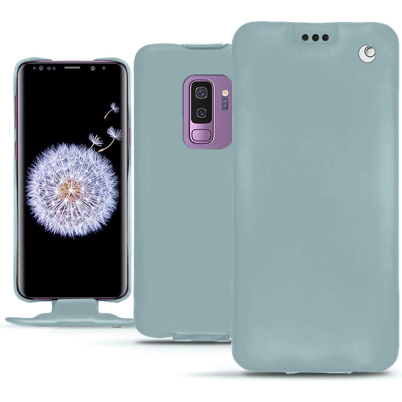 Noreve Lederschutzhülle vertikal (Samsung Galaxy S9+), Smartphone Hülle, Blau