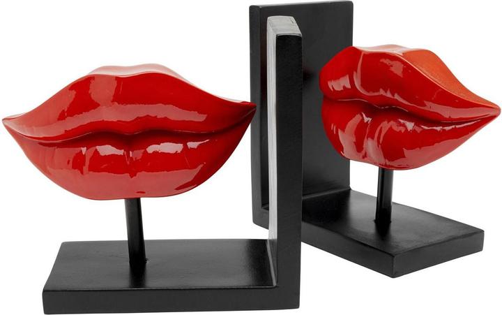 Produktbild Kare Design Buchstütze Lips Rot (2/Set) (9 x 34.50 x 16.50 cm)