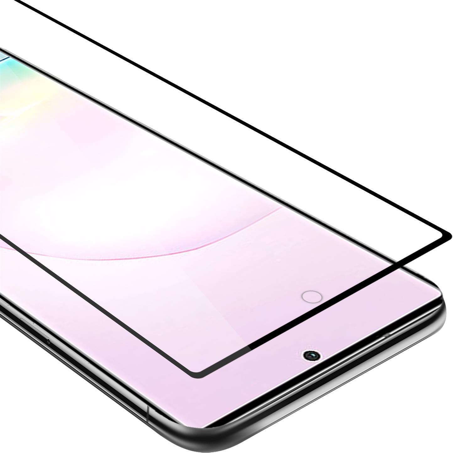 Cadorabo Vollbild Displayschutzglas (1 Stück, Samsung Galaxy Note 20+), Smartphone Schutzfolie, Schwarz