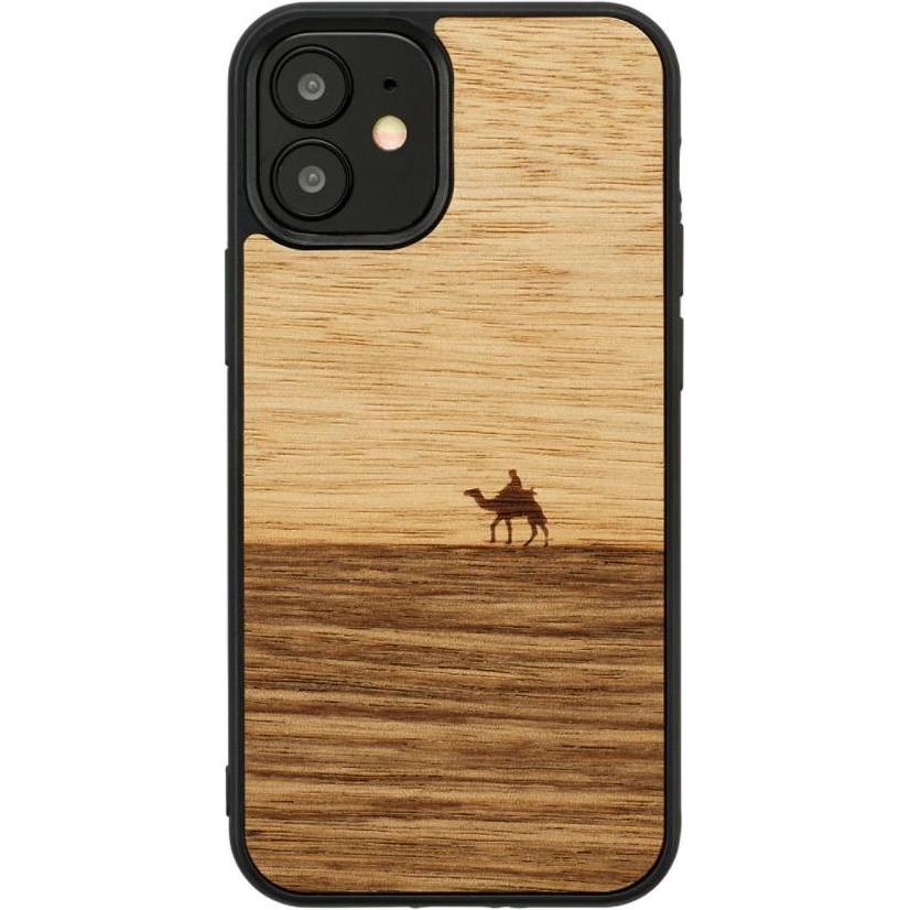 Man&Wood custodia per iPhone 12 mini terra nera (Apple iPhone 12 mini), Cover smartphone, Marrone