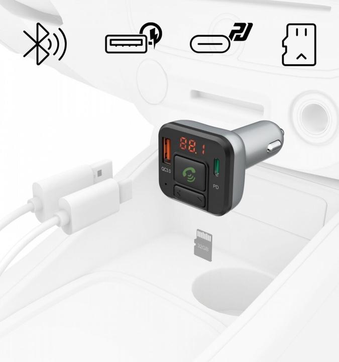 Produktbild Hama FM-Transmitter mit Bluetooth- und Freisprechfunktion (Sender)