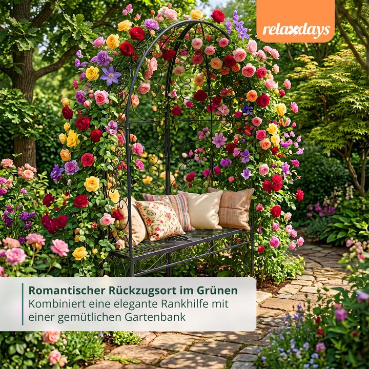 Produktbild Relaxdays Gartenbank Rankbogen