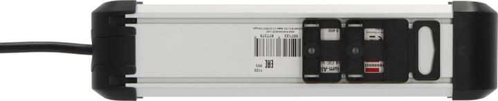 Produktbild Brennenstuhl 1391030400 Steckdosenleiste mit Schalter Silber-Schwarz Schutzkontakt 1 St. ( 139103040 (4x, CEE 7/3, 1.80 m)