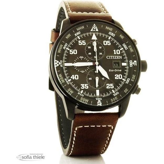 Citizen, Orologio da polso, Orologio - orologi per bambini - Zwart - diametro 44 mm - gecoat roestvrij staal, Nero, (44 mm)