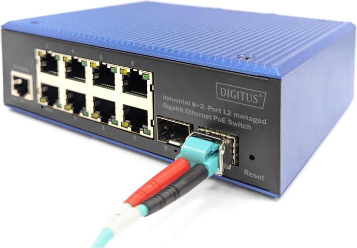 Image du produit Digitus Commutateur PoE industriel Gigabit Ethernet L2 Managed 8+2 ports (8 ports)
