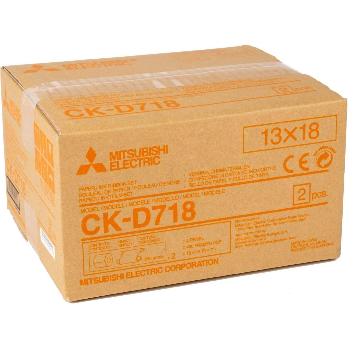 Mitsubishi Electric CK-D 718 13x18 cm 2x 230 Prints (13 x 18 cm, 460 x), Fotopapier