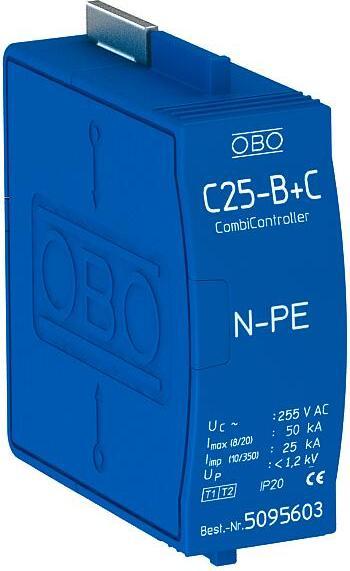 Produktbild OBO Bettermann Blitzstromableiter zwischen N gegen PE 5095603