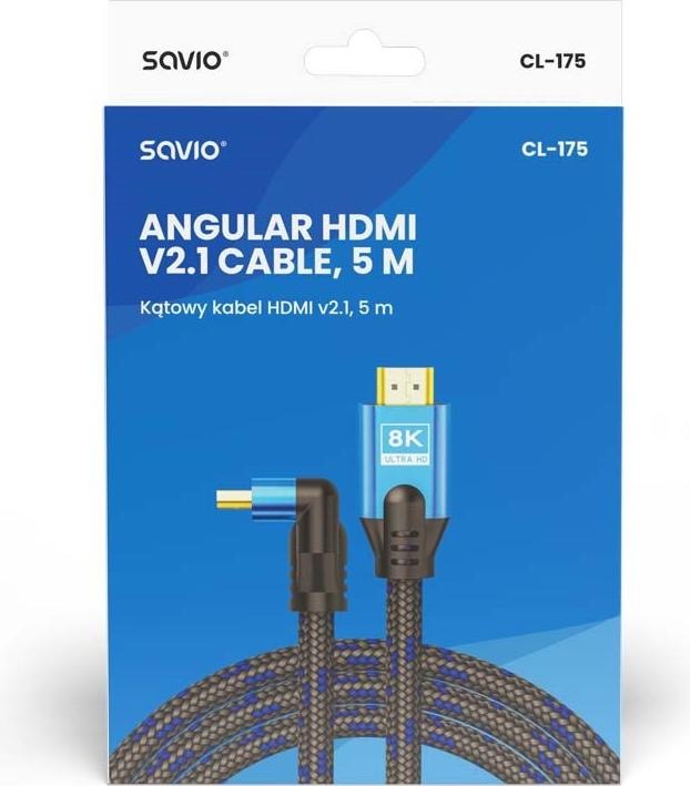 Productafbeelding Savio HDMI – HDMI (5 m, HDMI)