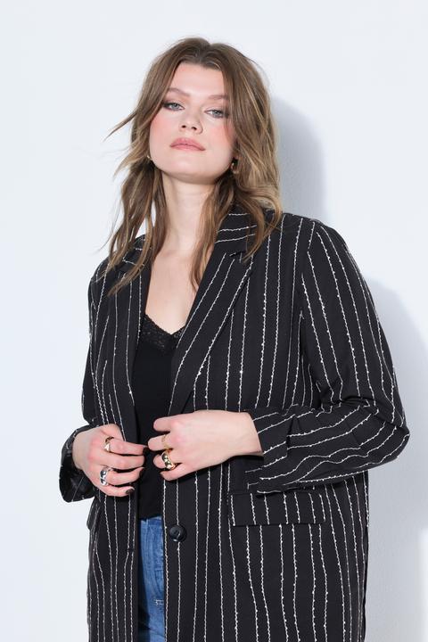 Image du produit Studio Untold Blazer oversize à rayures tennis et sequins (42, 44)