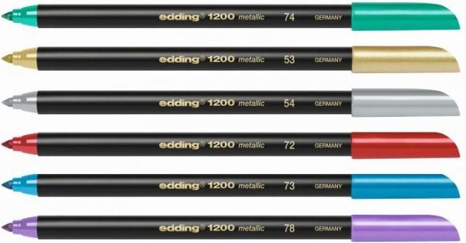 Actual product image Edding Fibre pen 1200 metallic colourpen (Silver, 1 x)