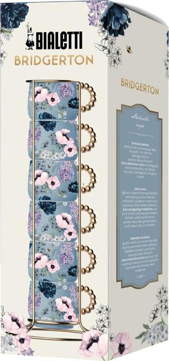 Immagine prodotto Bialetti Set mit 6 Espressotassen auf einem Bridgerton-Ständer (60 ml, 6 x)