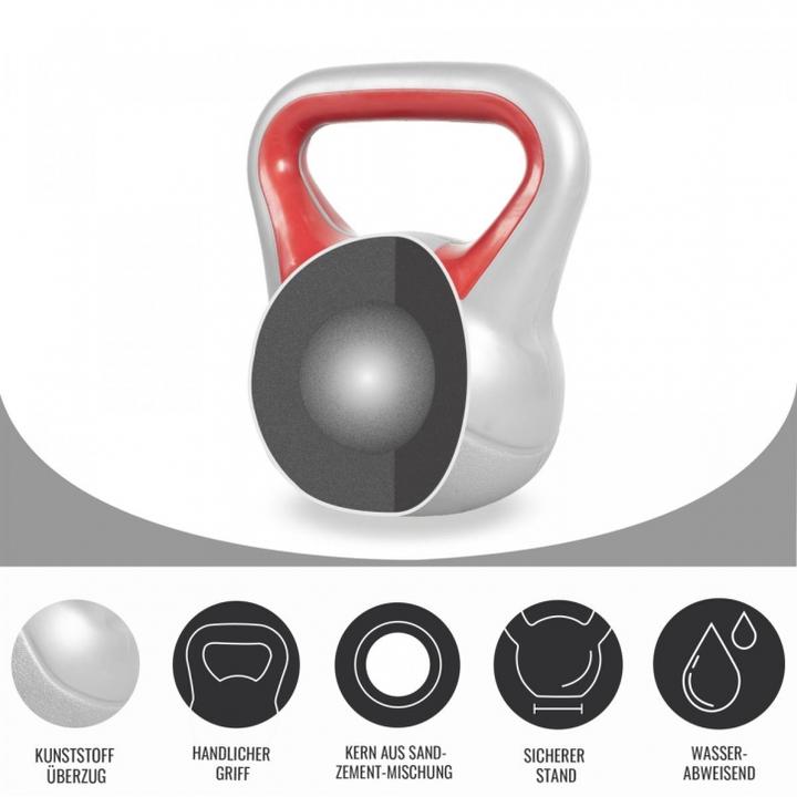 Produktbild Gorilla Sports Kettlebell Stylish (1 x 8 kg, 1 x 4 kg, 1 x 20 kg, 1 x 3 kg, 1 x 18 kg, 1 x 6 kg, 1 x 12 kg, 1 x 16 kg, 1 x 10 kg, 1 x 14 kg)