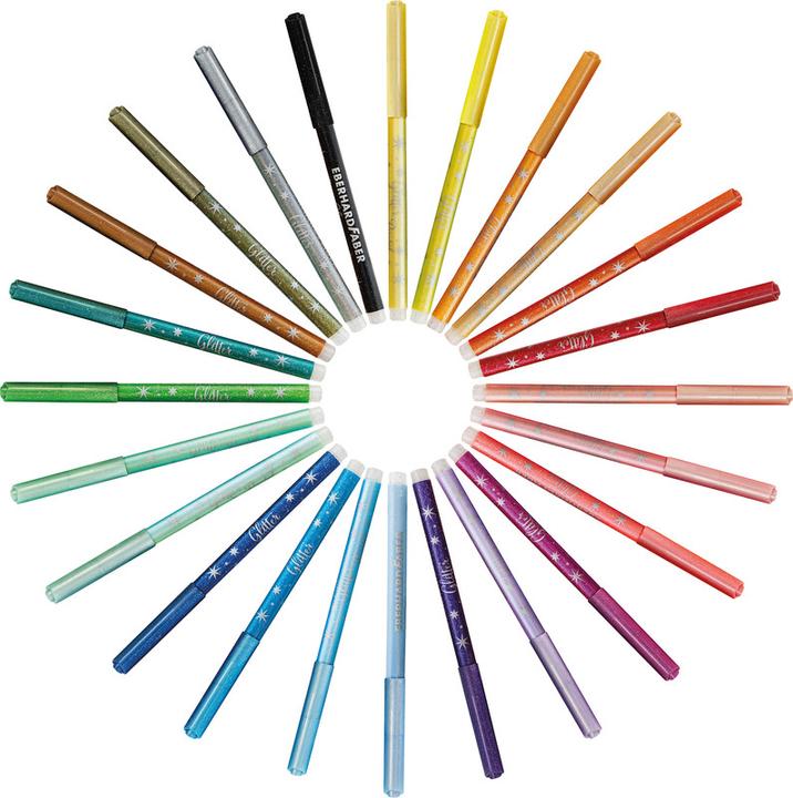 Image du produit EberhardFaber Crayon fibre Glitter (Multicolore, 24 x)