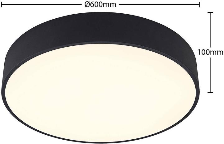 Produktbild Arcchio Noabelle LED-Deckenlampe, schwarz, 60 cm (3500 lm)
