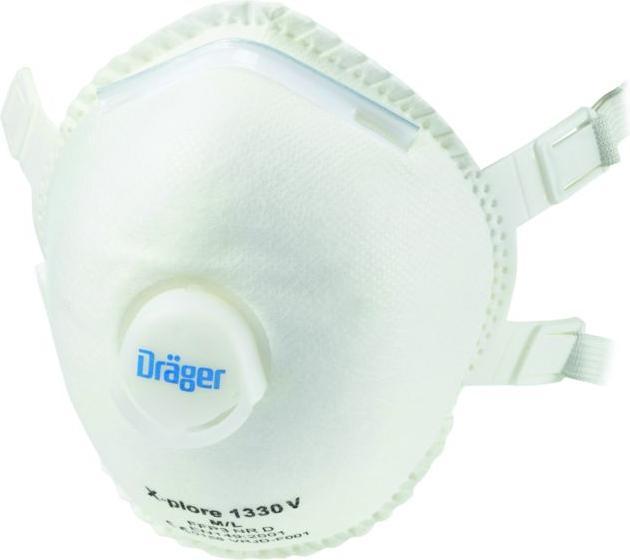 Actual product image L+D X-plore® FFP3 NR D fine dust mask with exhalation valve, model 1330V, pack of 5 (FFP3, 5 x)