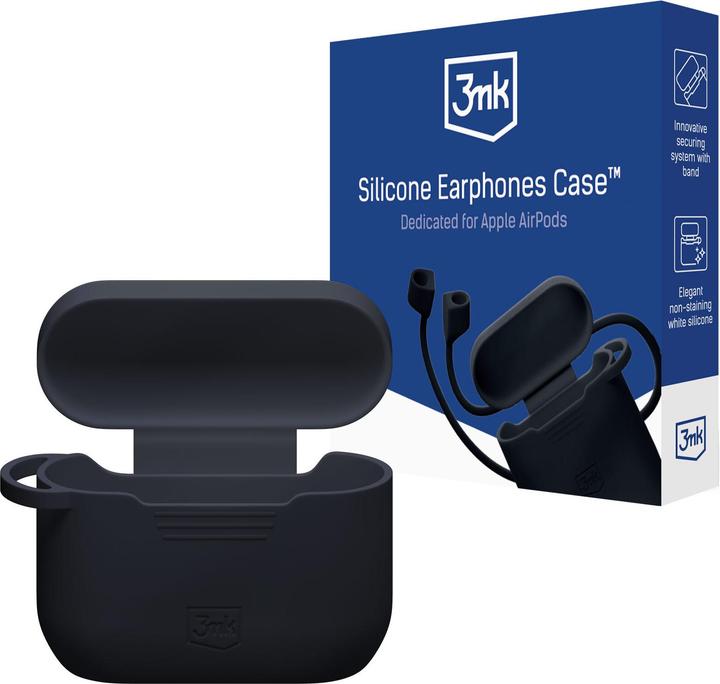Produktbild 3MK Etui Silicone AirPods Case do Apple AirPods Pro 3 czarny (Kopfhörer Hülle)