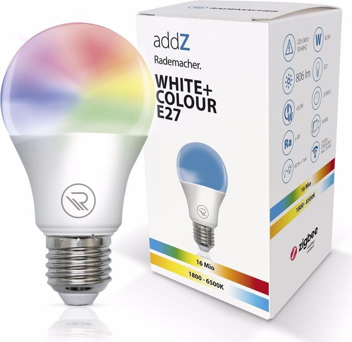 Image du produit Rademacher addZ White + Colour E27 LED (E27, 8.50 W, 806 lm, 1 x, F)
