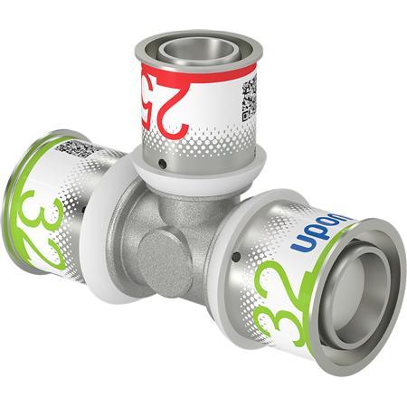Thumbnail - Uponor, Zubehör Sanitärinstallation, MLC-Press-T-Stück 32-25-32mm - für Fussbodenheizung und Warmwasser- und Heizkörpers...