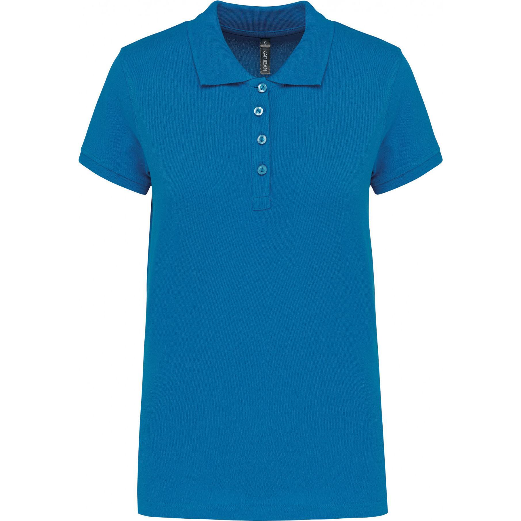 Kariban, Damen, Shirt, Piqué, Blau, (M)