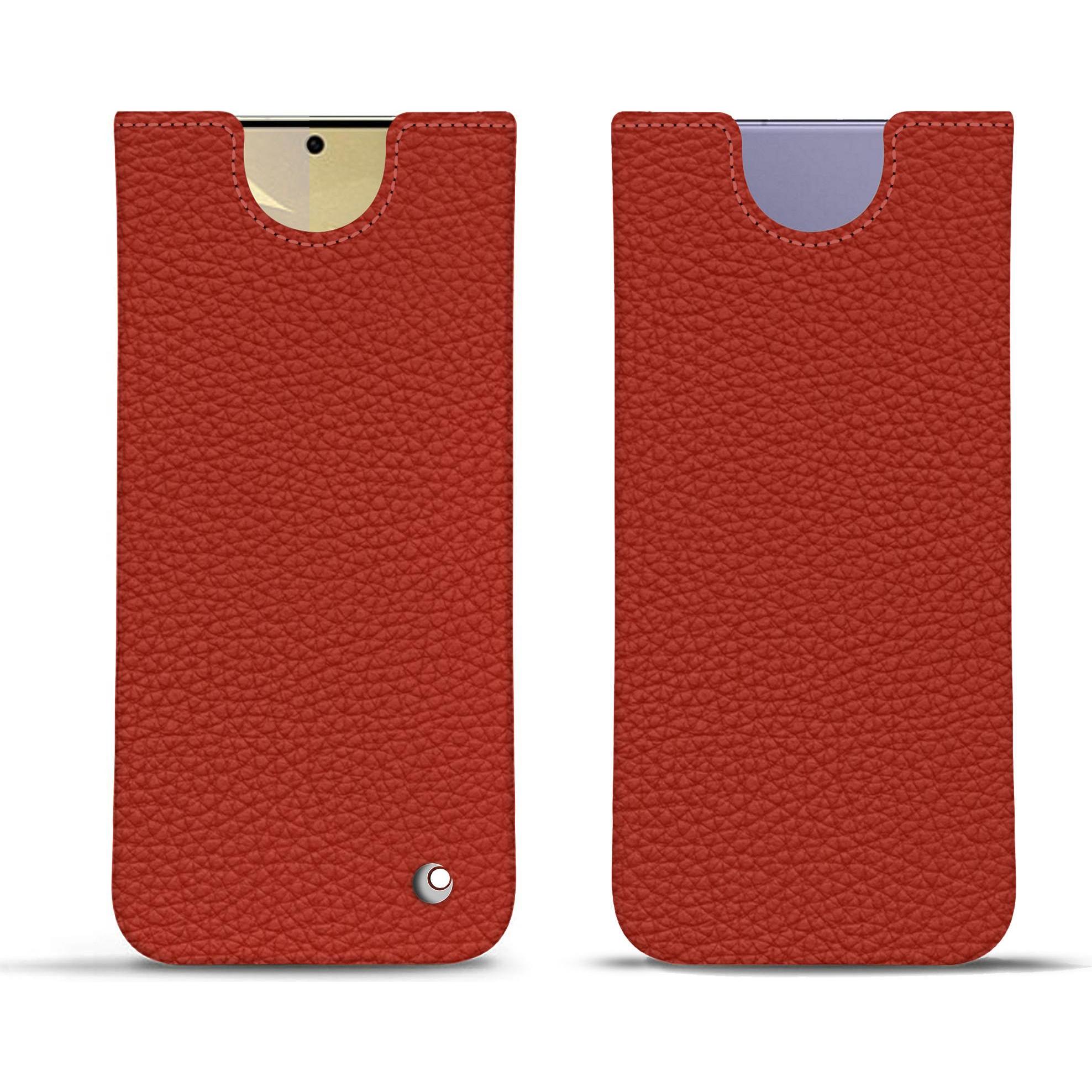 Noreve Lederschutzhülle (Samsung Galaxy S24+), Smartphone Hülle, Orange