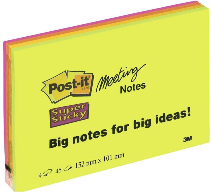 Image du produit Post-it Les grandes notes super collantes (101 x 152 mm)