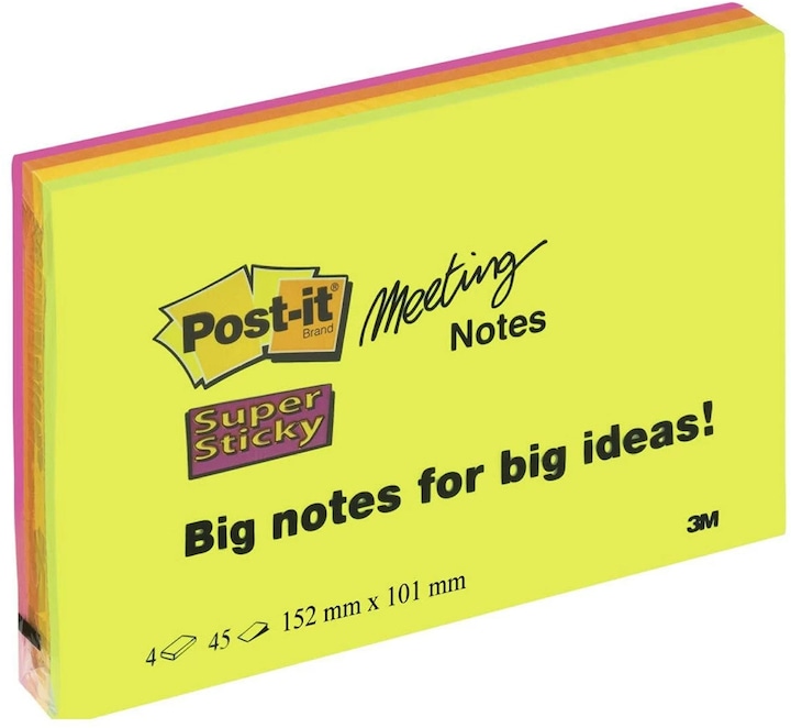 Image du produit Post-it Les grandes notes super collantes (152 x 101 mm)