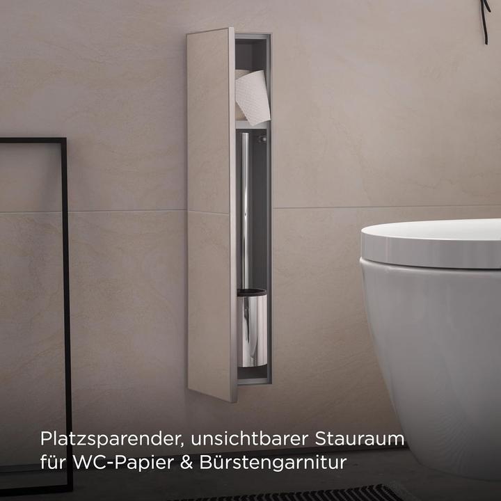 Produktbild Emco WC-Modul ASIS PLUS UP 658x154mm Türanschlag links Aluminium